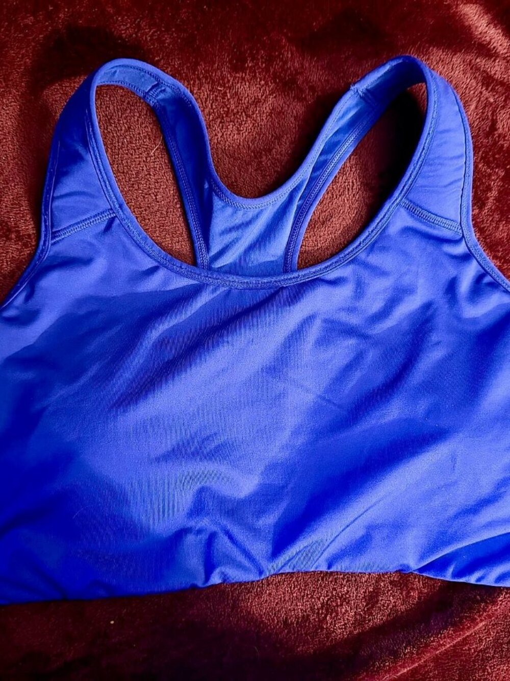 Avia Racerback Sports Bra Women's Size XXL Royal Blue Athletic Workout